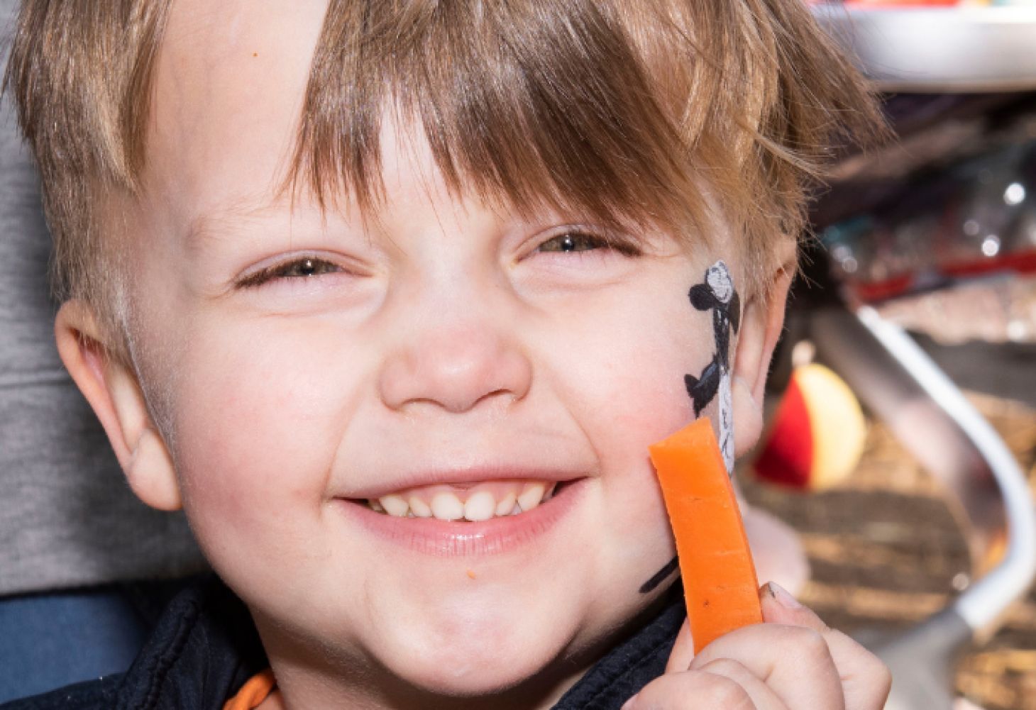 Child with toothbrush